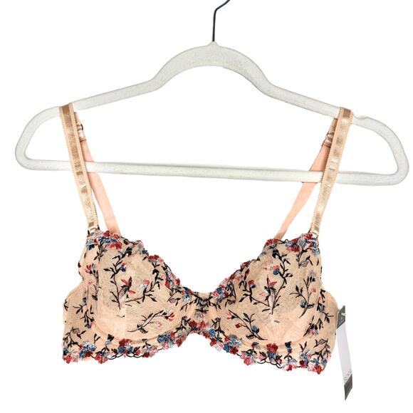 Sofia Intimates by Sofia Vergara Floral Embroidered Balconette Bra Size 34B New - Picture 2 of 10